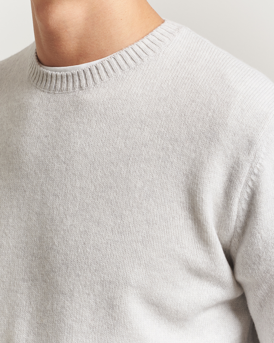 Uomini | Maglieria | Colorful Standard | Classic Merino Wool Crew Neck Snow Melange