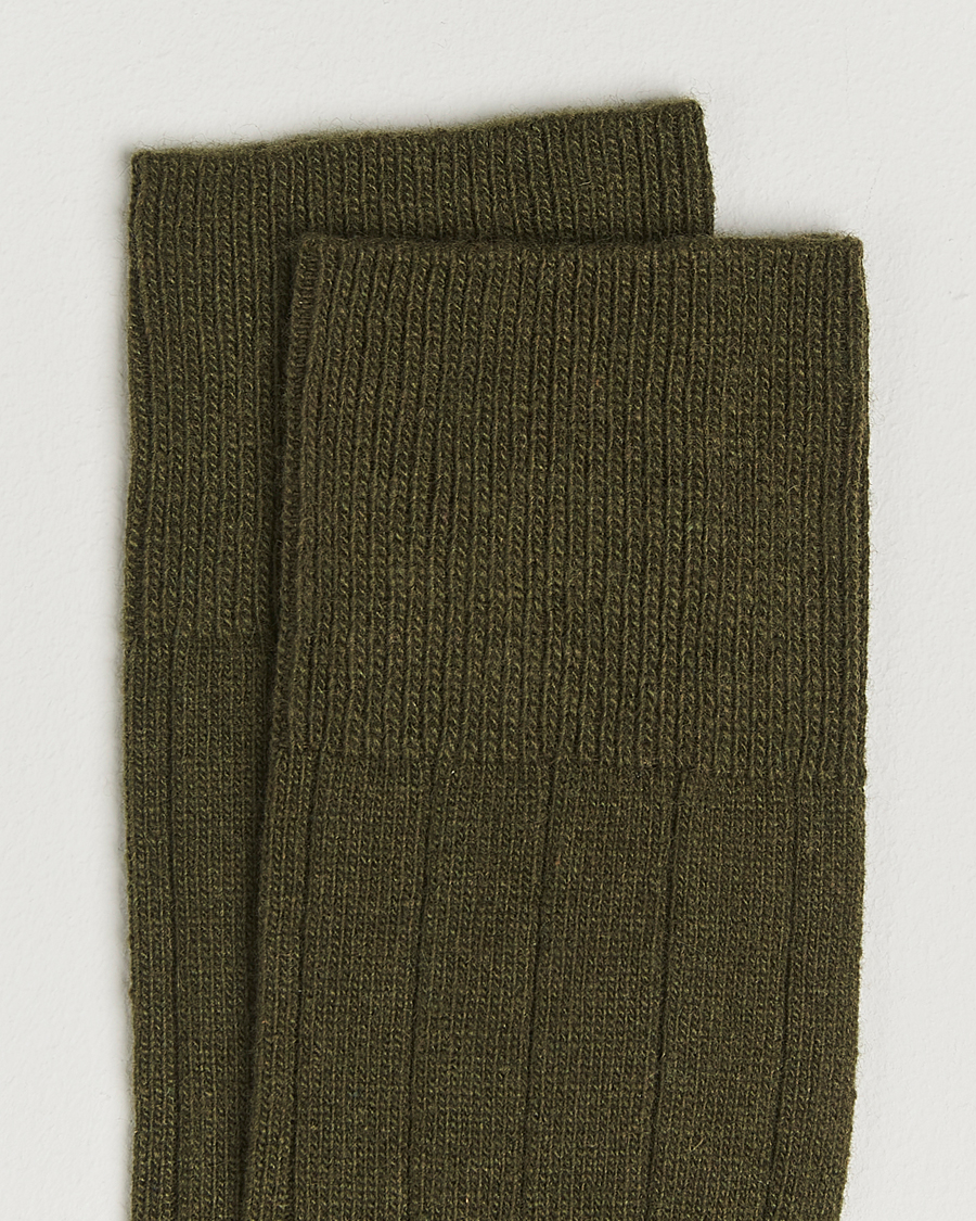 Uomini | Biancheria intima | Falke | Lhasa Cashmere Socks Artichoke Green