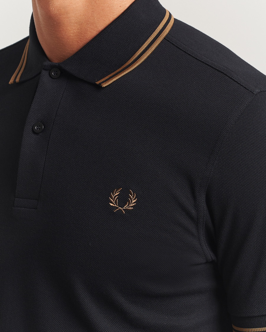 Uomini | Polo | Fred Perry | Twin Tipped Polo Shirt Black