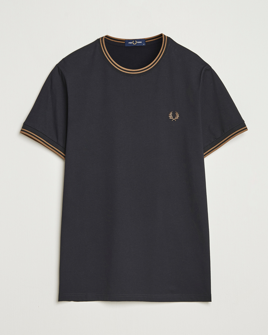 Uomini | T-shirt | Fred Perry | Twin Tipped T-Shirt Black