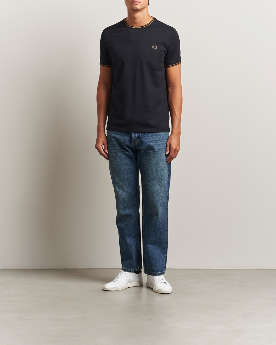 Uomini | T-shirt | Fred Perry | Twin Tipped T-Shirt Black