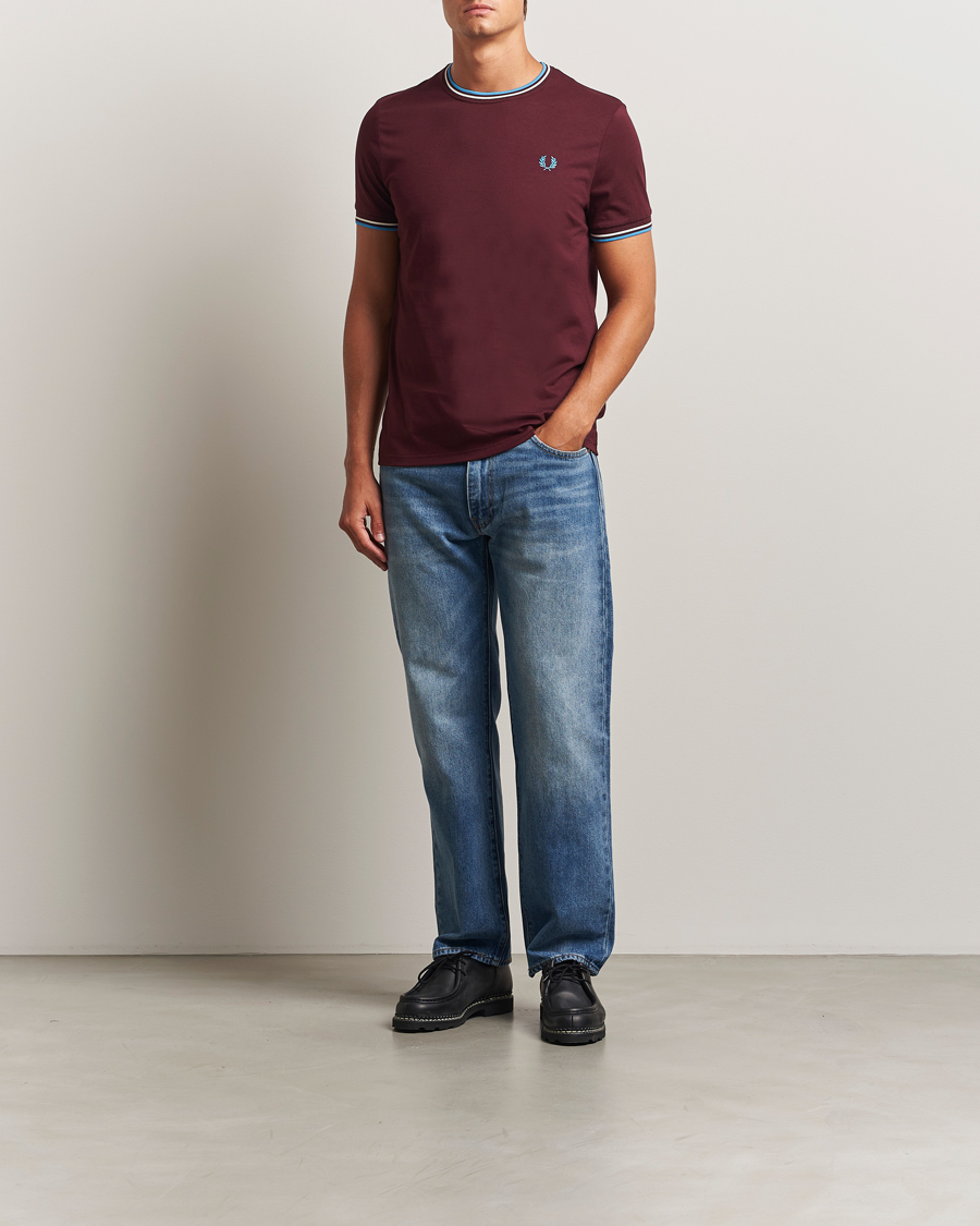 Uomini | T-shirt | Fred Perry | Twin Tipped T-Shirt Oxblood