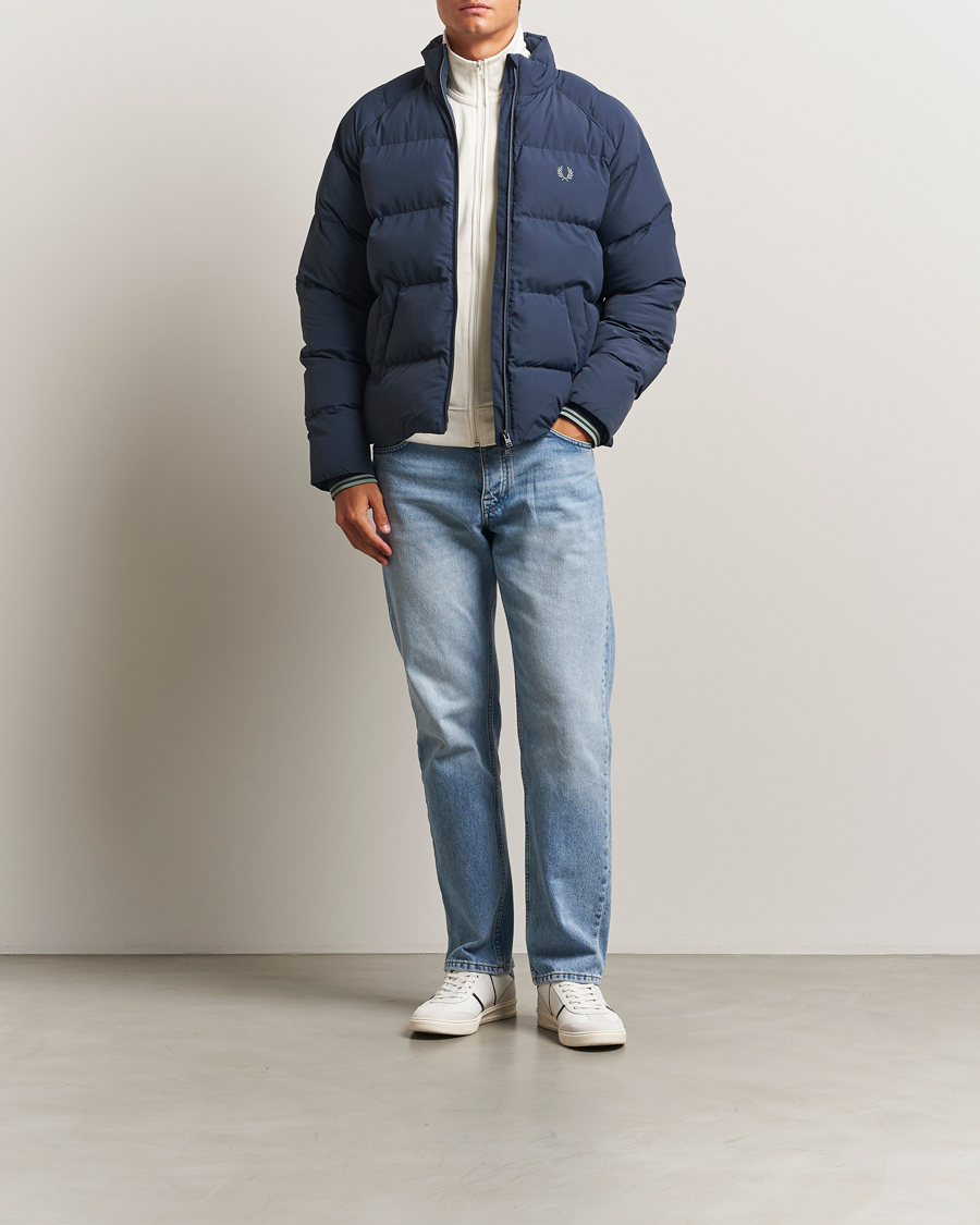 Uomini | Giacche | Fred Perry | Raglan Padded Down Jacket Dark Airforce