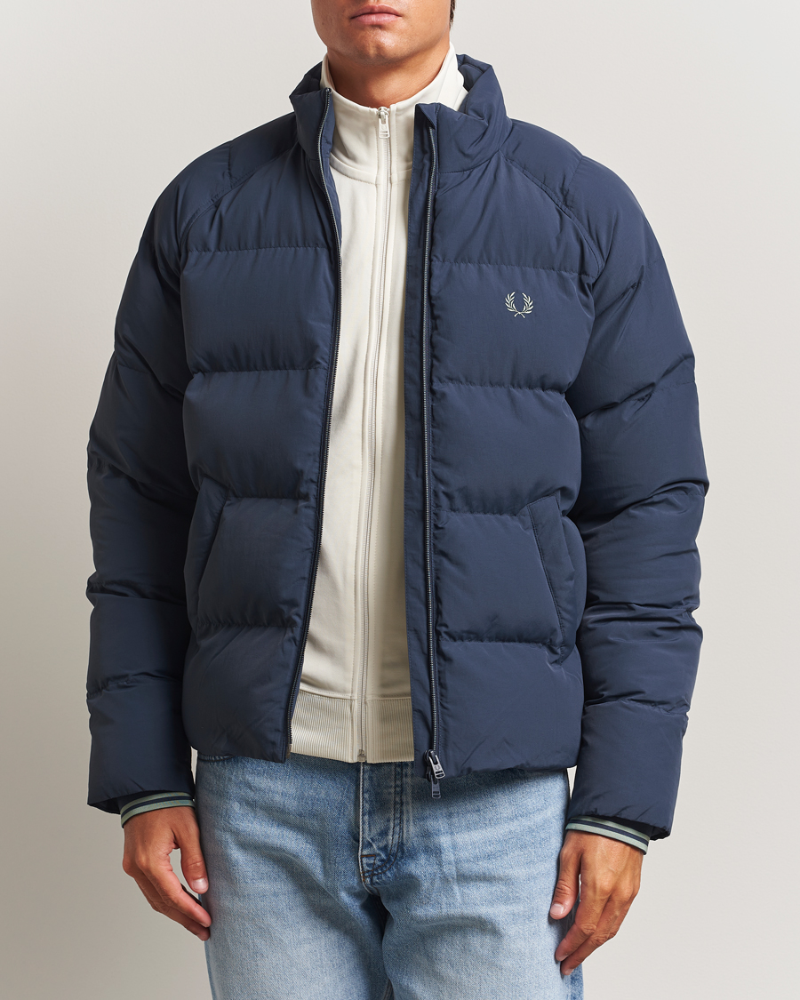 Uomini | Giacche | Fred Perry | Raglan Padded Down Jacket Dark Airforce