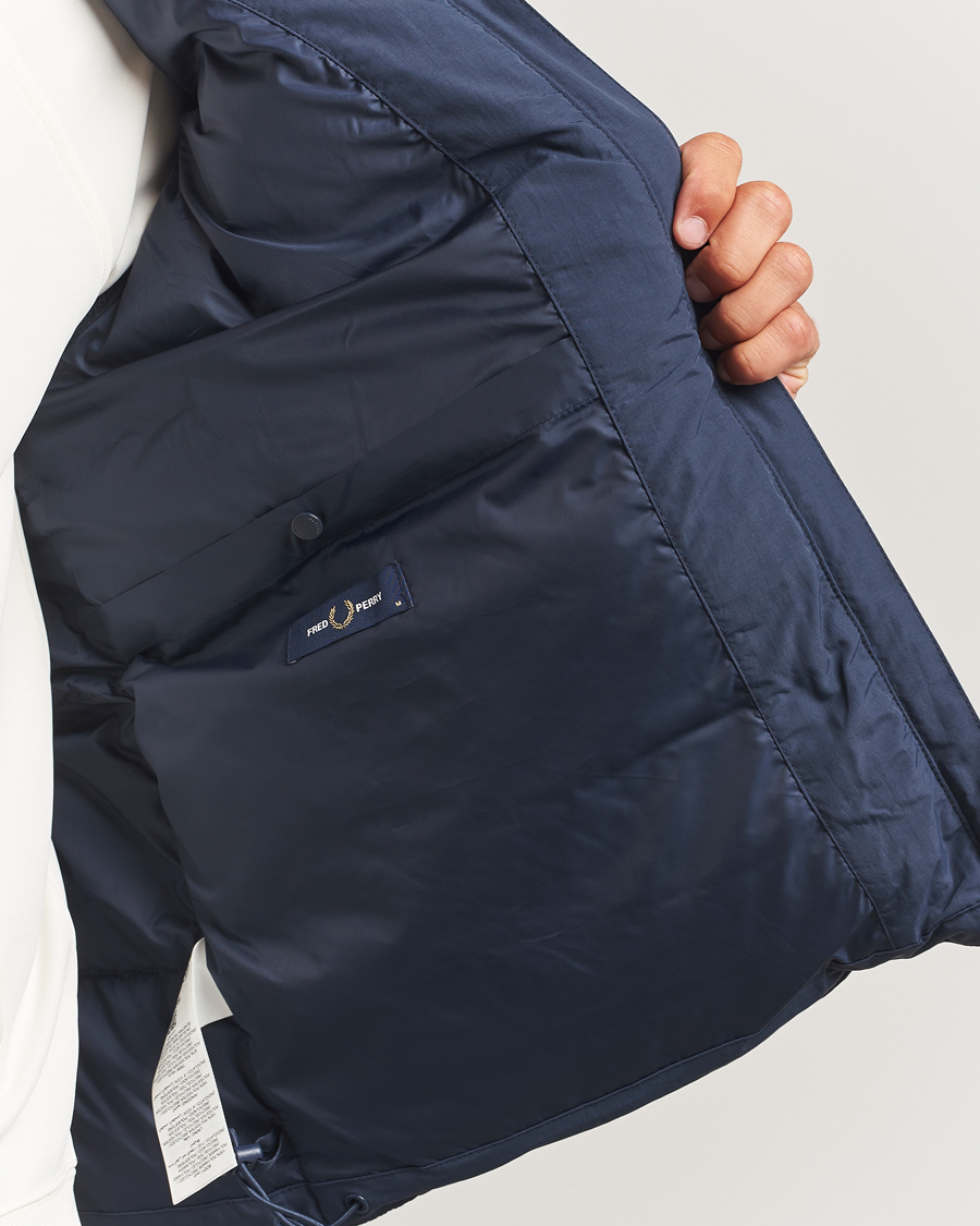 Uomini | Giacche | Fred Perry | Raglan Padded Down Jacket Dark Airforce