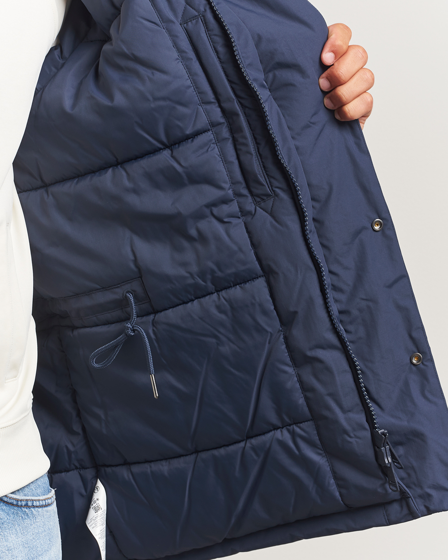 Uomini | Giacche | Fred Perry | Stockport Padded Hooded Jacket Dark Airforce