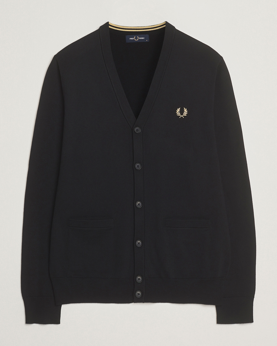 Uomini | Maglieria | Fred Perry | Classic Cardigan Black