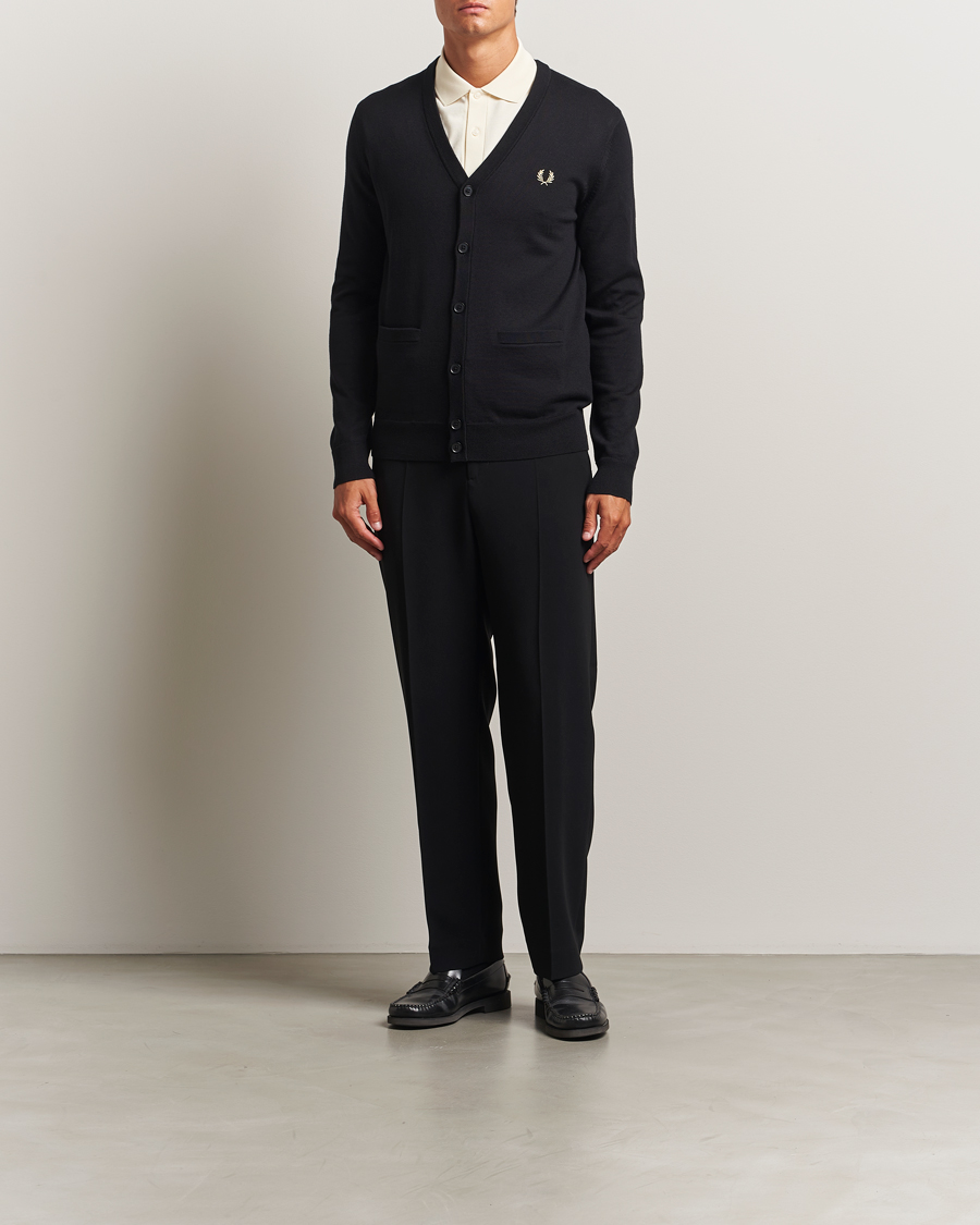 Uomini | Maglieria | Fred Perry | Classic Cardigan Black