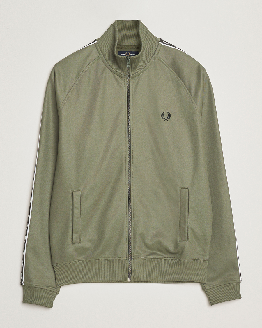 Uomini | Maglieria | Fred Perry | Taped Track Jacket Laurel Green