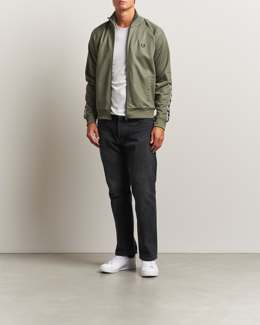 Uomini | Maglieria | Fred Perry | Taped Track Jacket Laurel Green