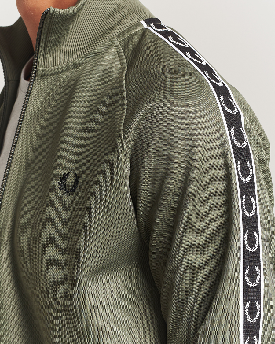 Uomini | Maglieria | Fred Perry | Taped Track Jacket Laurel Green