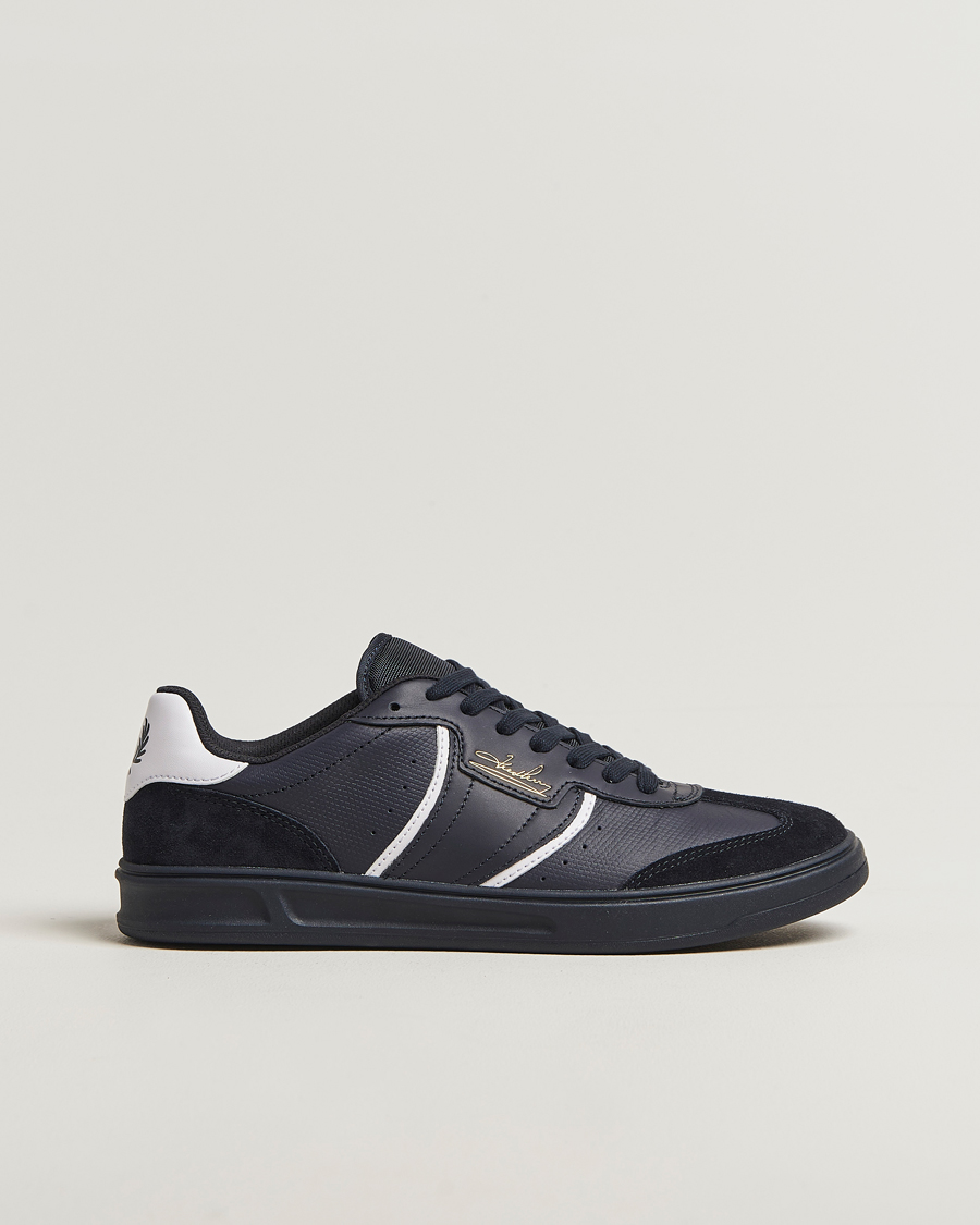 Uomini | Sneakers | Fred Perry | B4 Leather/Suede Sneaker Navy