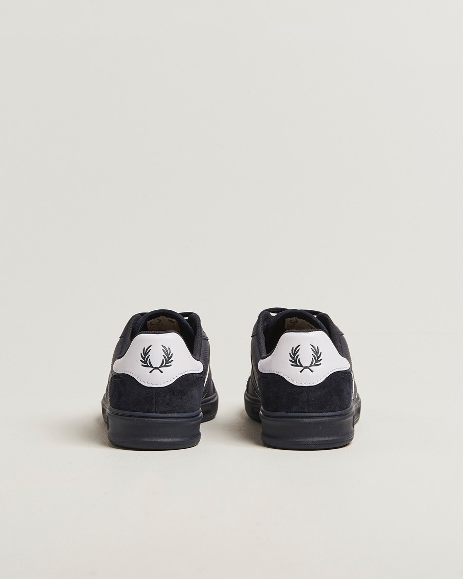 Uomini | Sneakers | Fred Perry | B4 Leather/Suede Sneaker Navy