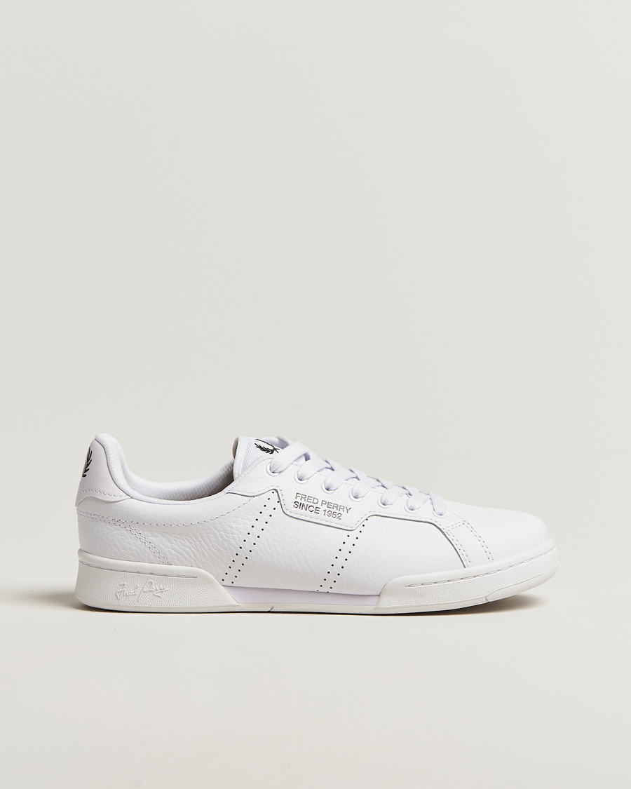 Uomini | Sneakers | Fred Perry | B722 Textured Leather Sneaker White