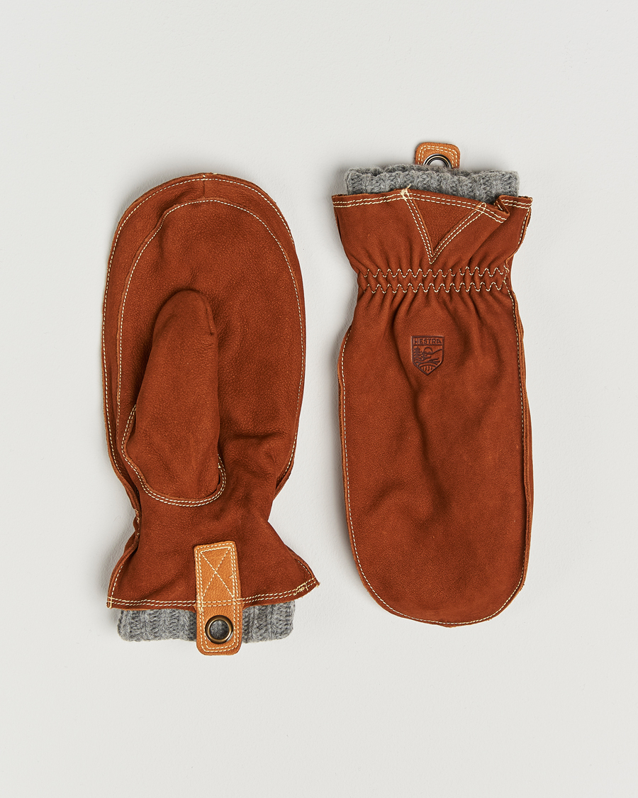 Uomini | Guanti | Hestra | Oden Nubuck Wool Lined Mitt Cognac