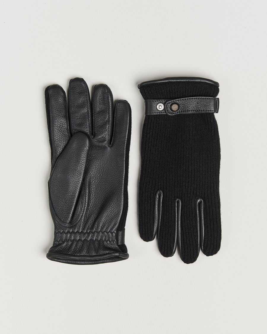 Uomini | Guanti | Hestra | Christopher Cashmere/Elkskin Glove Black