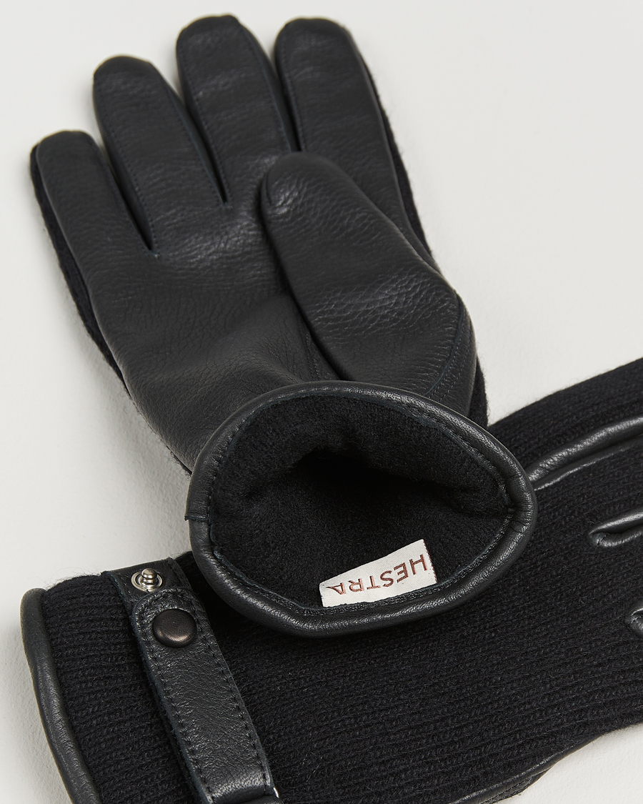 Uomini | Guanti | Hestra | Christopher Cashmere/Elkskin Glove Black