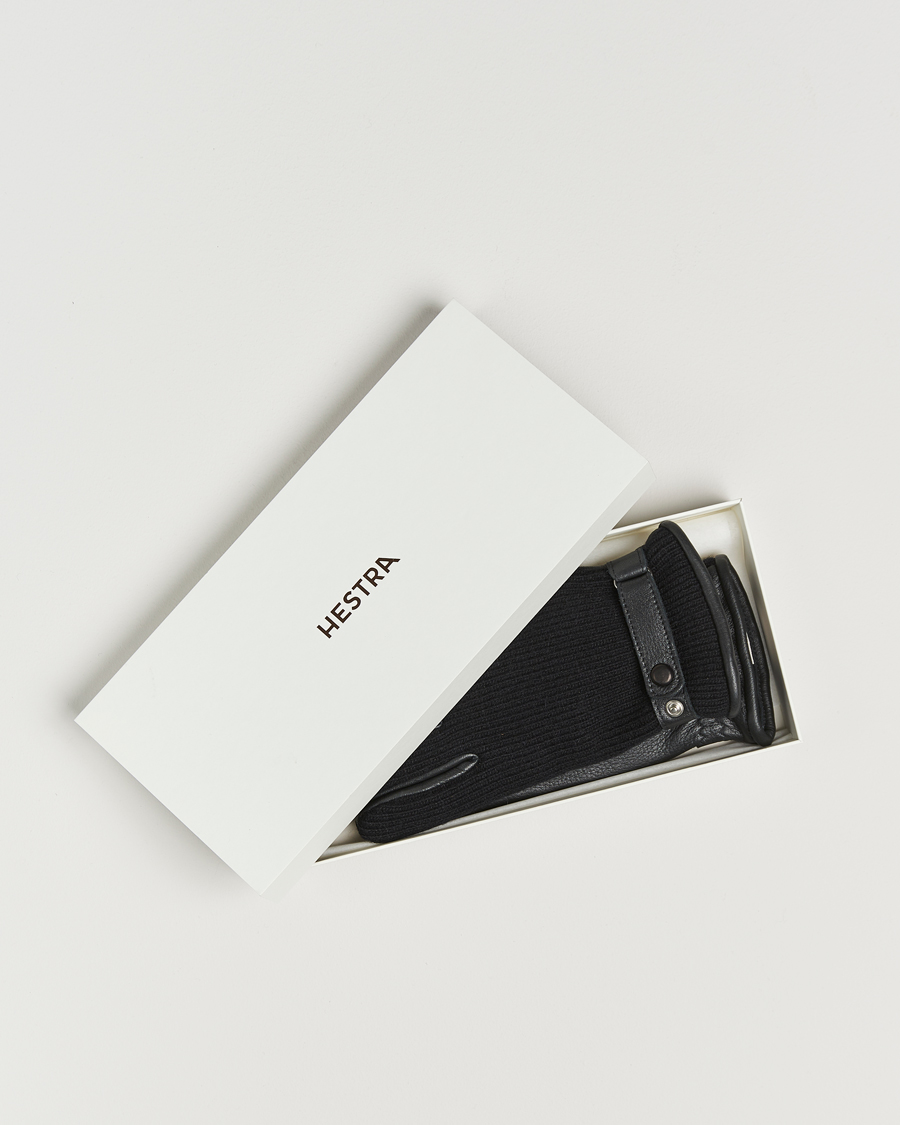 Uomini | Guanti | Hestra | Christopher Cashmere/Elkskin Glove  Black