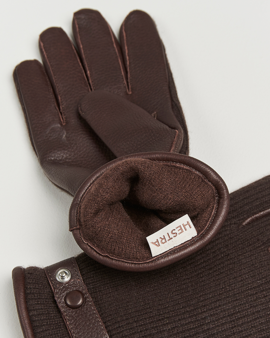 Uomini | Guanti | Hestra | Christopher Cashmere/Elkskin Glove Espresso