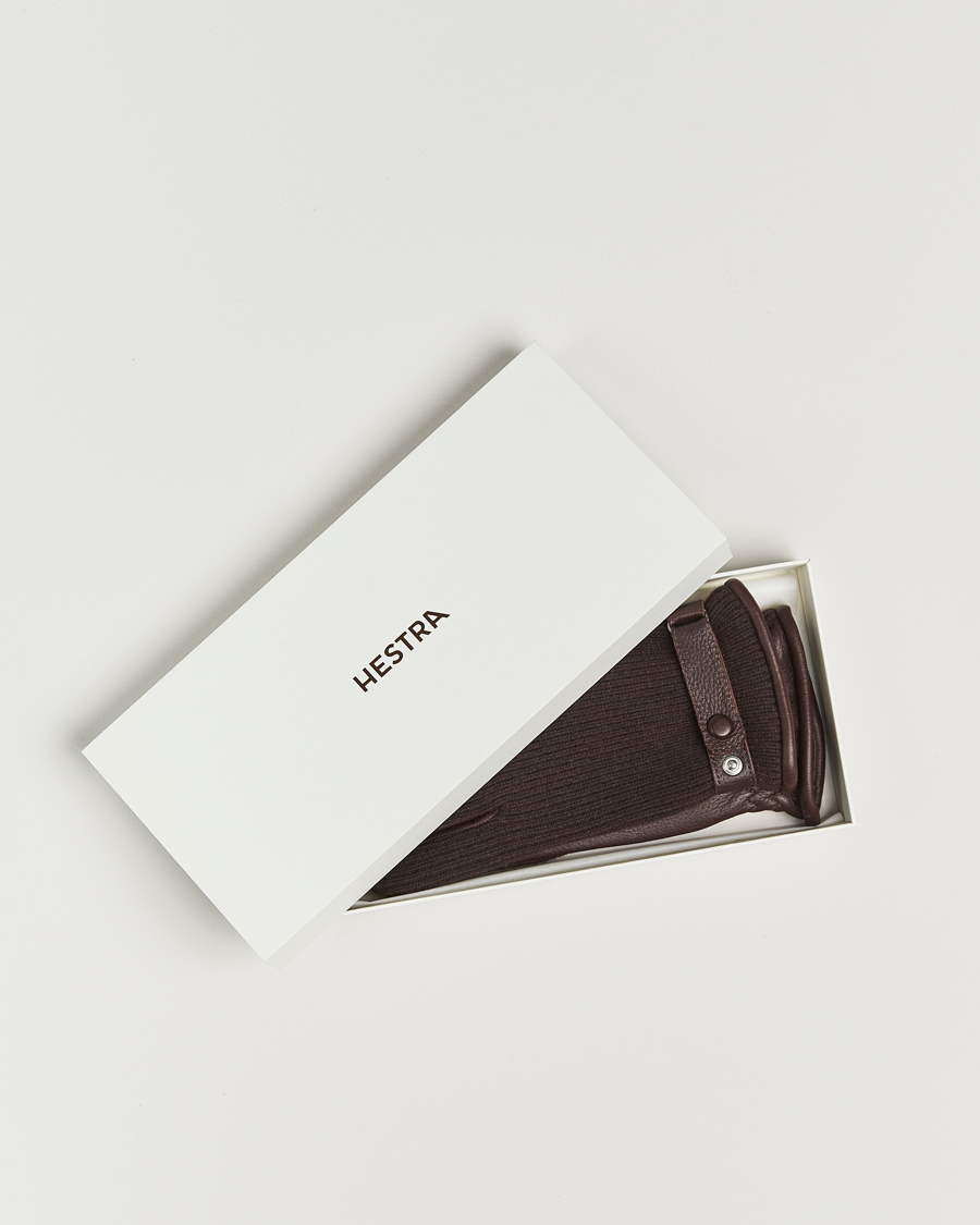 Uomini | Guanti | Hestra | Christopher Cashmere/Elkskin Glove Espresso