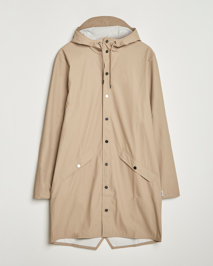 Uomini | Giacche | RAINS | Long Jacket Beige