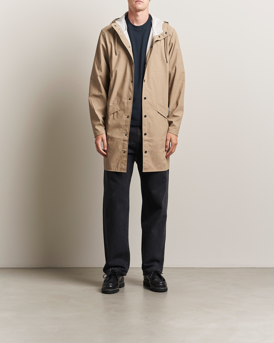Uomini | Giacche | RAINS | Long Jacket Beige