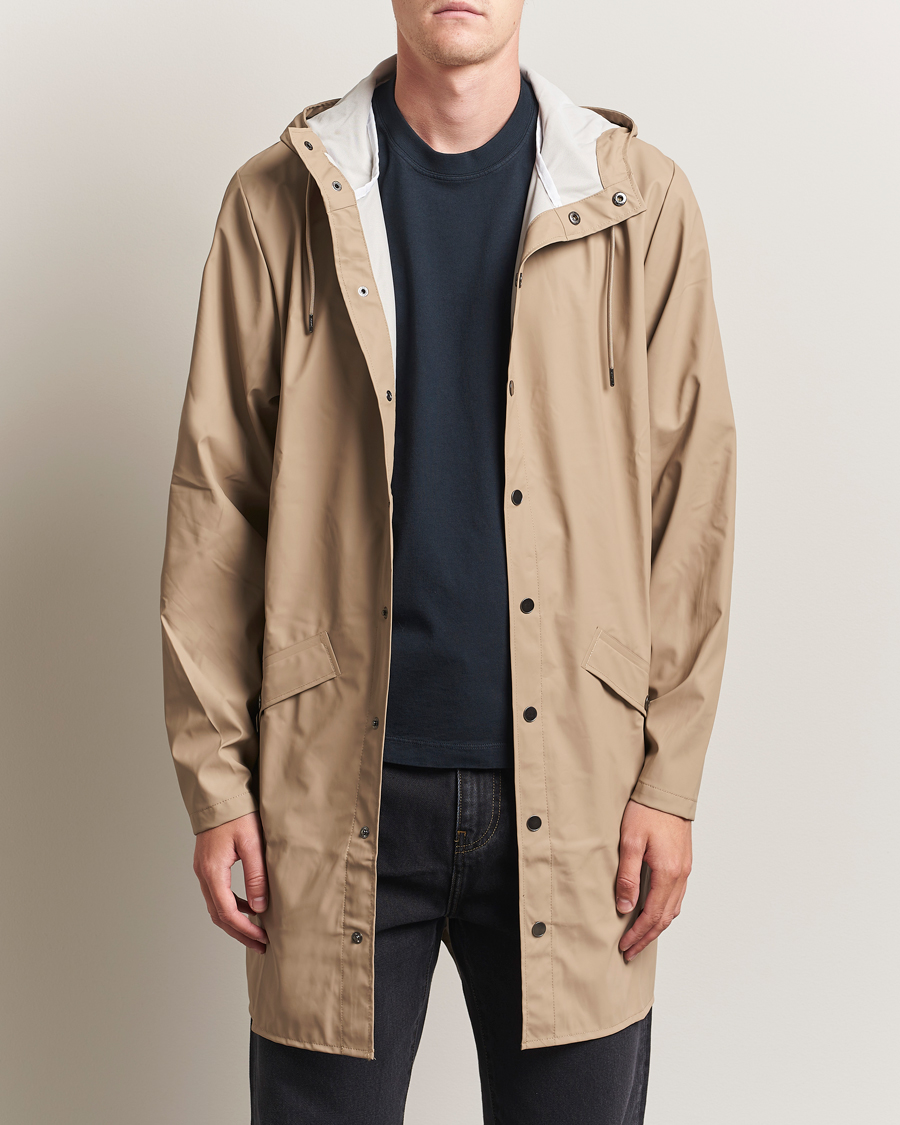 Uomini | Giacche | RAINS | Long Jacket Beige
