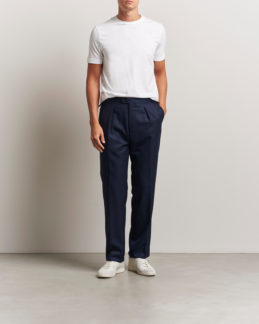 Uomini | T-shirt | Stenströms | Supima Cotton T-Shirt White