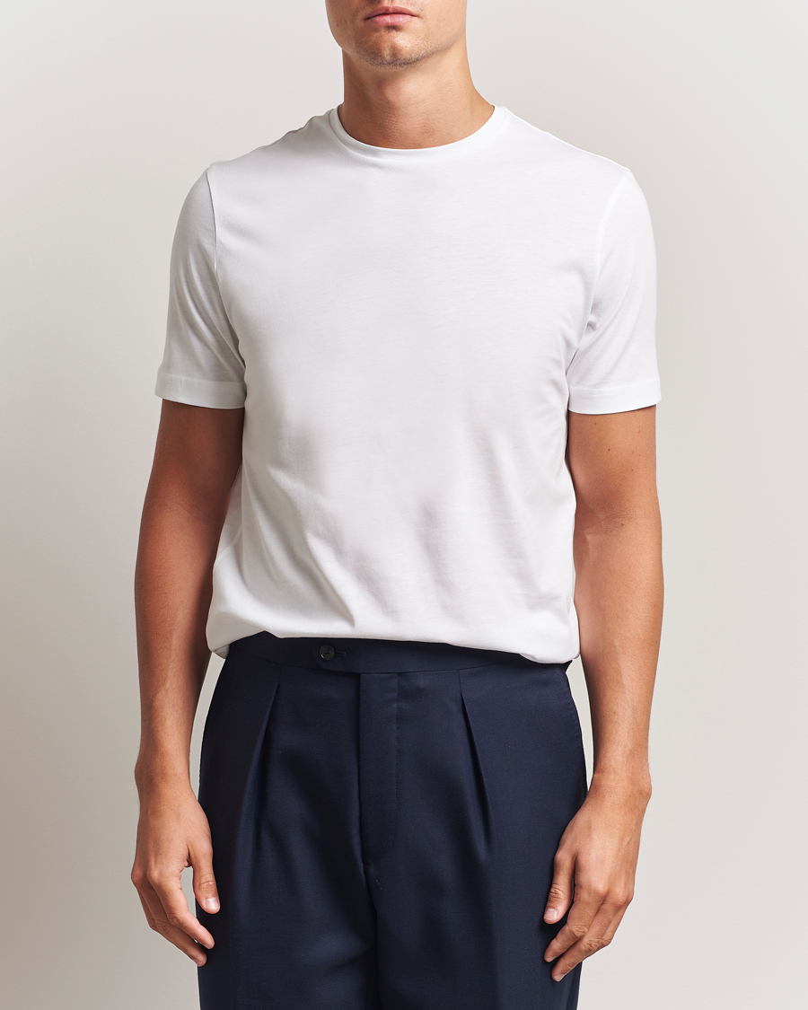 Uomini | T-shirt | Stenströms | Supima Cotton T-Shirt White