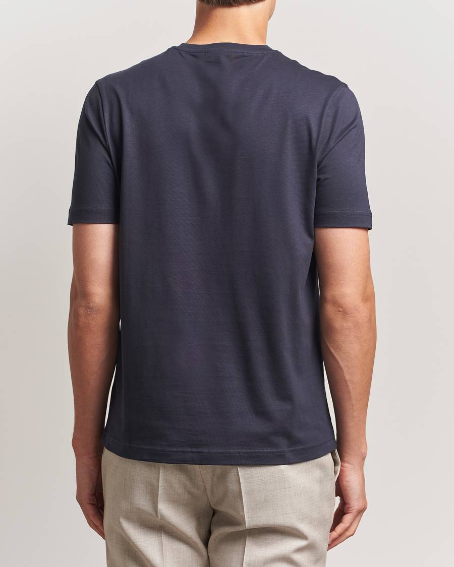 Uomini | T-shirt | Stenströms | Supima Cotton T-Shirt Navy