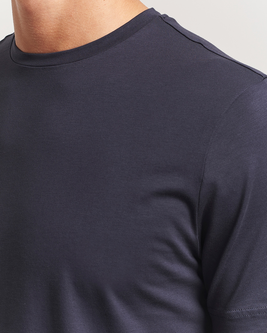 Uomini | T-shirt | Stenströms | Supima Cotton T-Shirt Navy