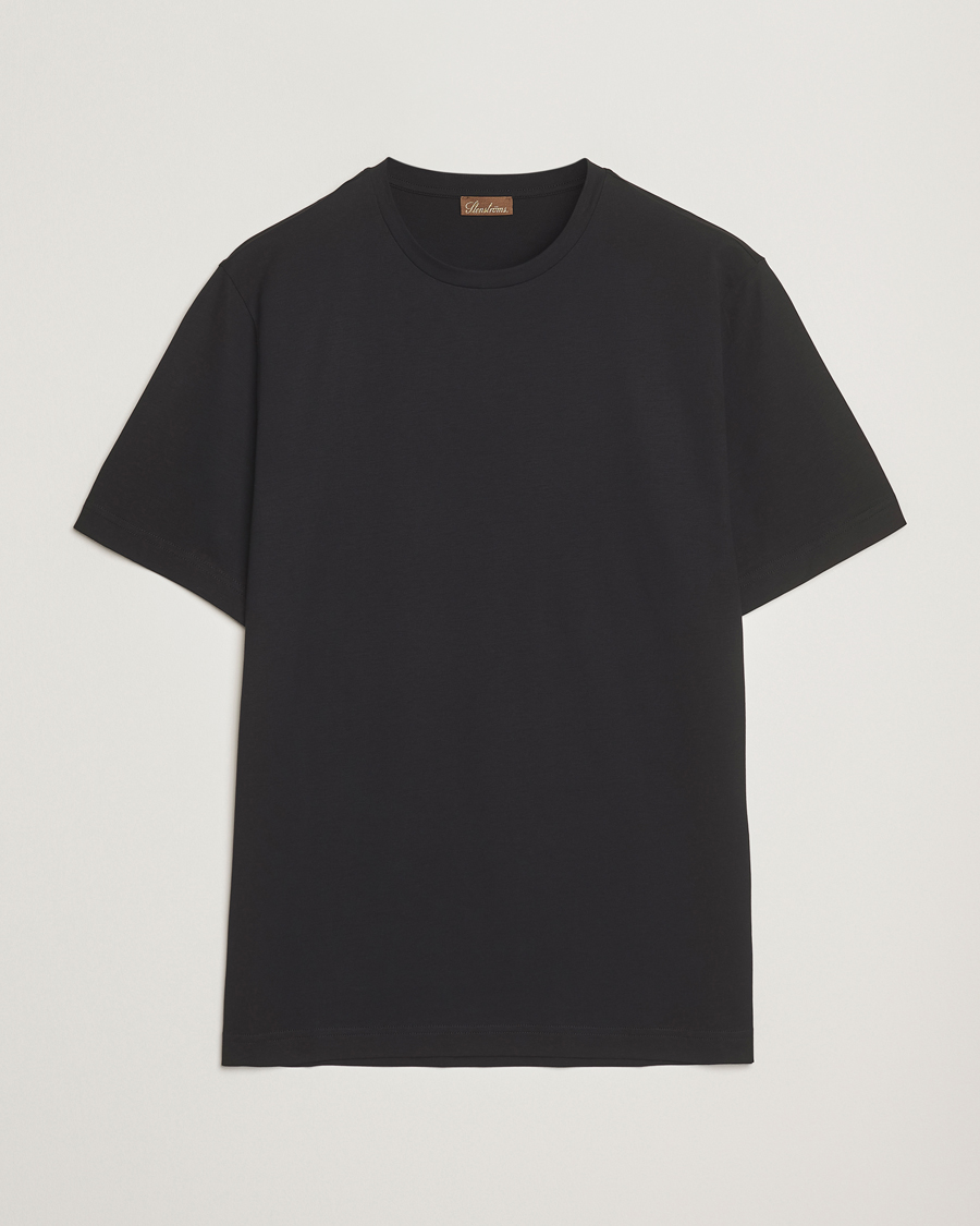 Uomini | T-shirt | Stenströms | Supima Cotton T-Shirt Black