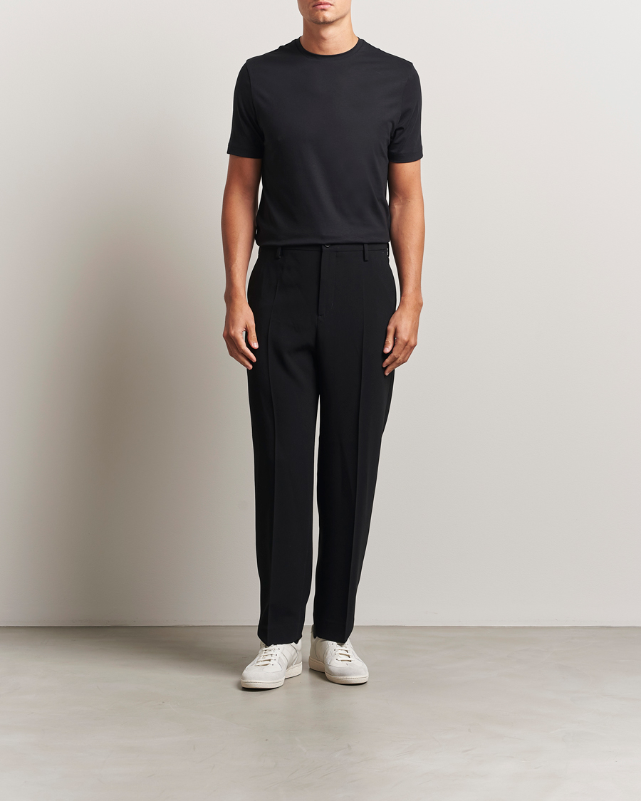 Uomini | T-shirt | Stenströms | Supima Cotton T-Shirt Black