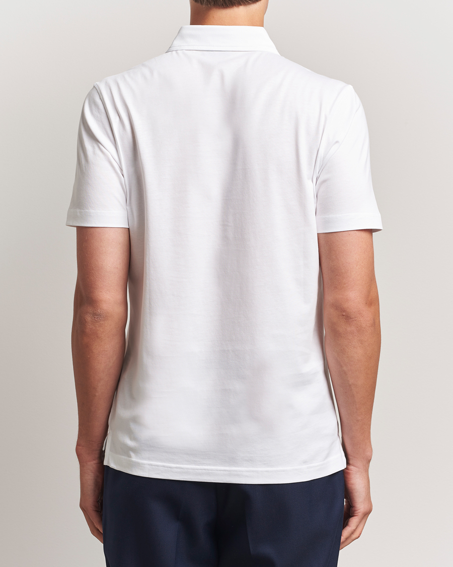 Uomini | Polo | Stenströms | Supima Cotton Polo Shirt White
