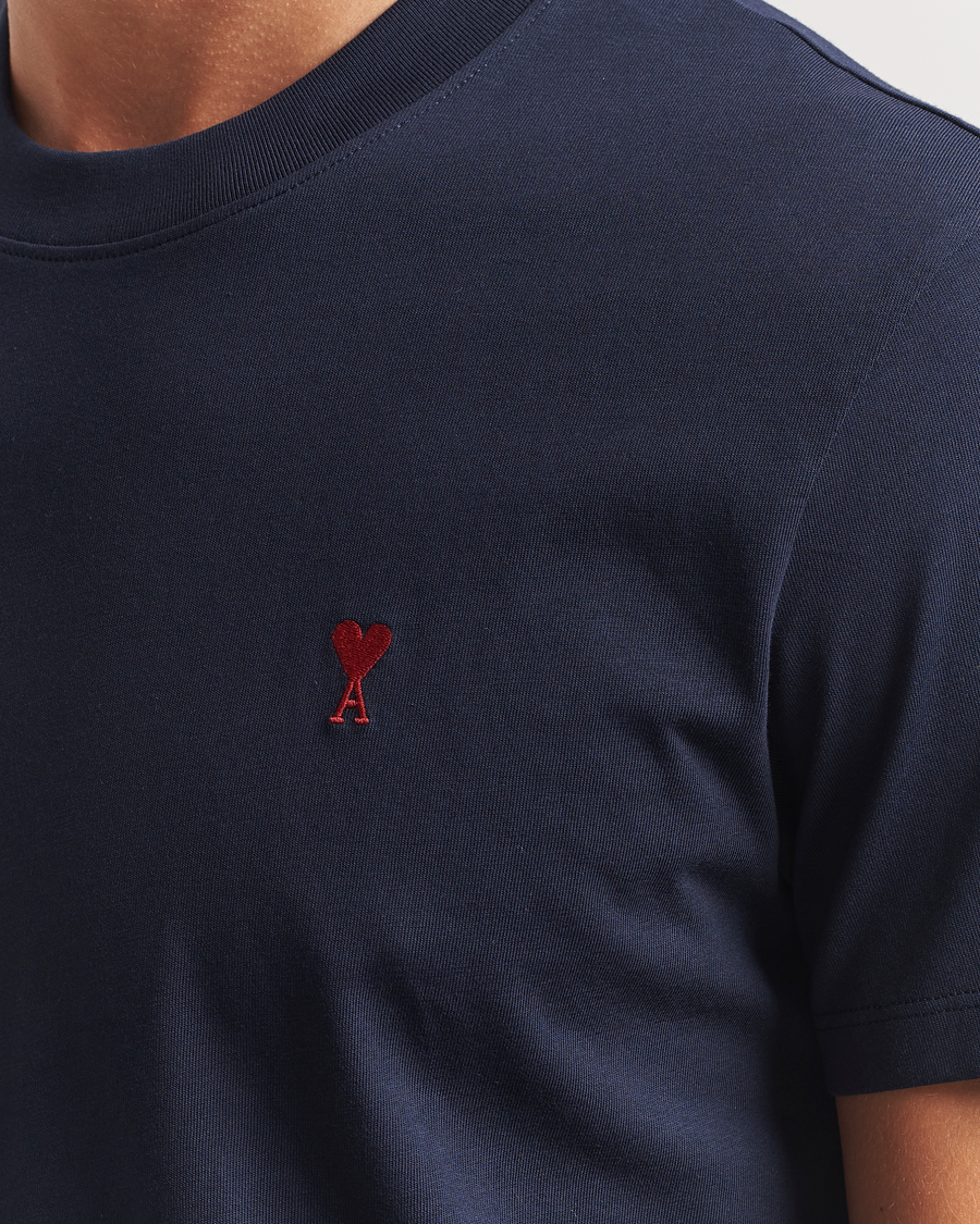 Uomini | T-shirt | AMI | Heart Logo T-Shirt Night Blue