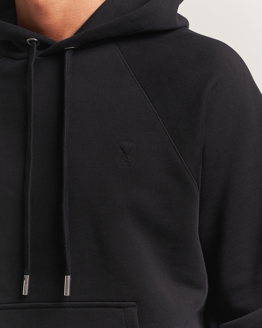 Uomini | Maglieria | AMI | Tonal Heart Logo Hoodie Black