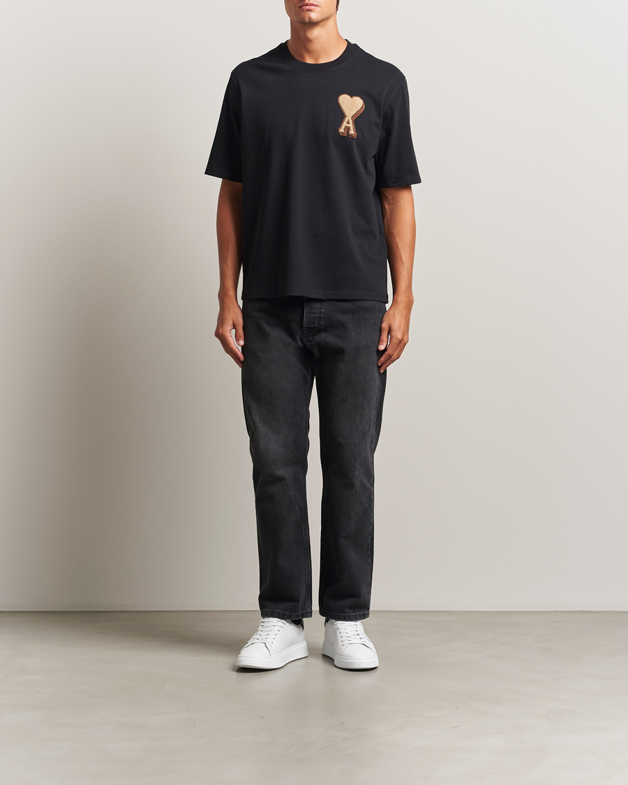 Uomini | T-shirt | AMI | Patch Heart T-Shirt Black