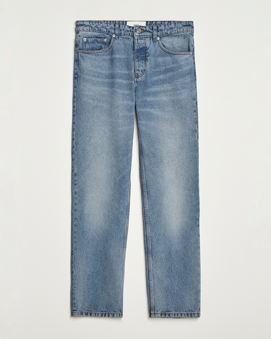 Uomini | Pantaloni | AMI | Classic Fit Jeans Used Blue