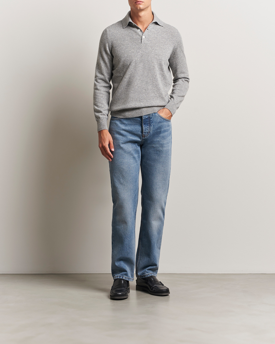 Uomini | Pantaloni | AMI | Classic Fit Jeans Used Blue