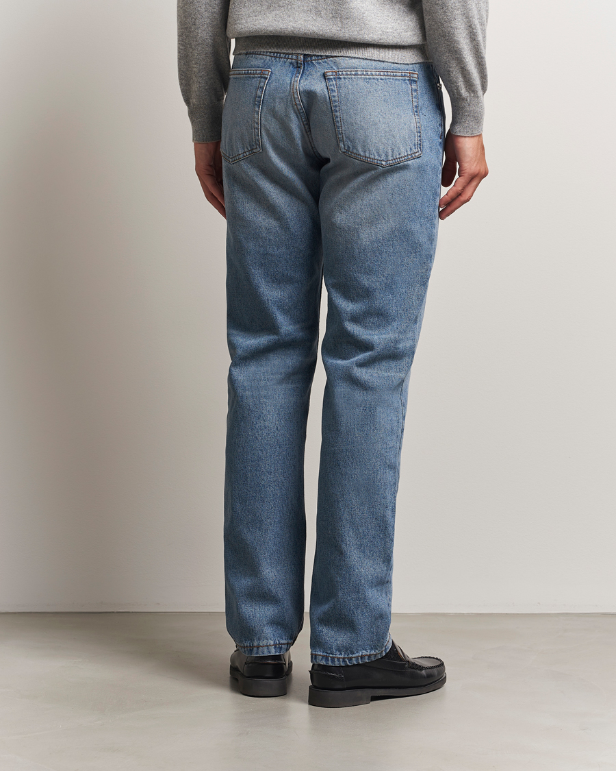 Uomini | Pantaloni | AMI | Classic Fit Jeans Used Blue