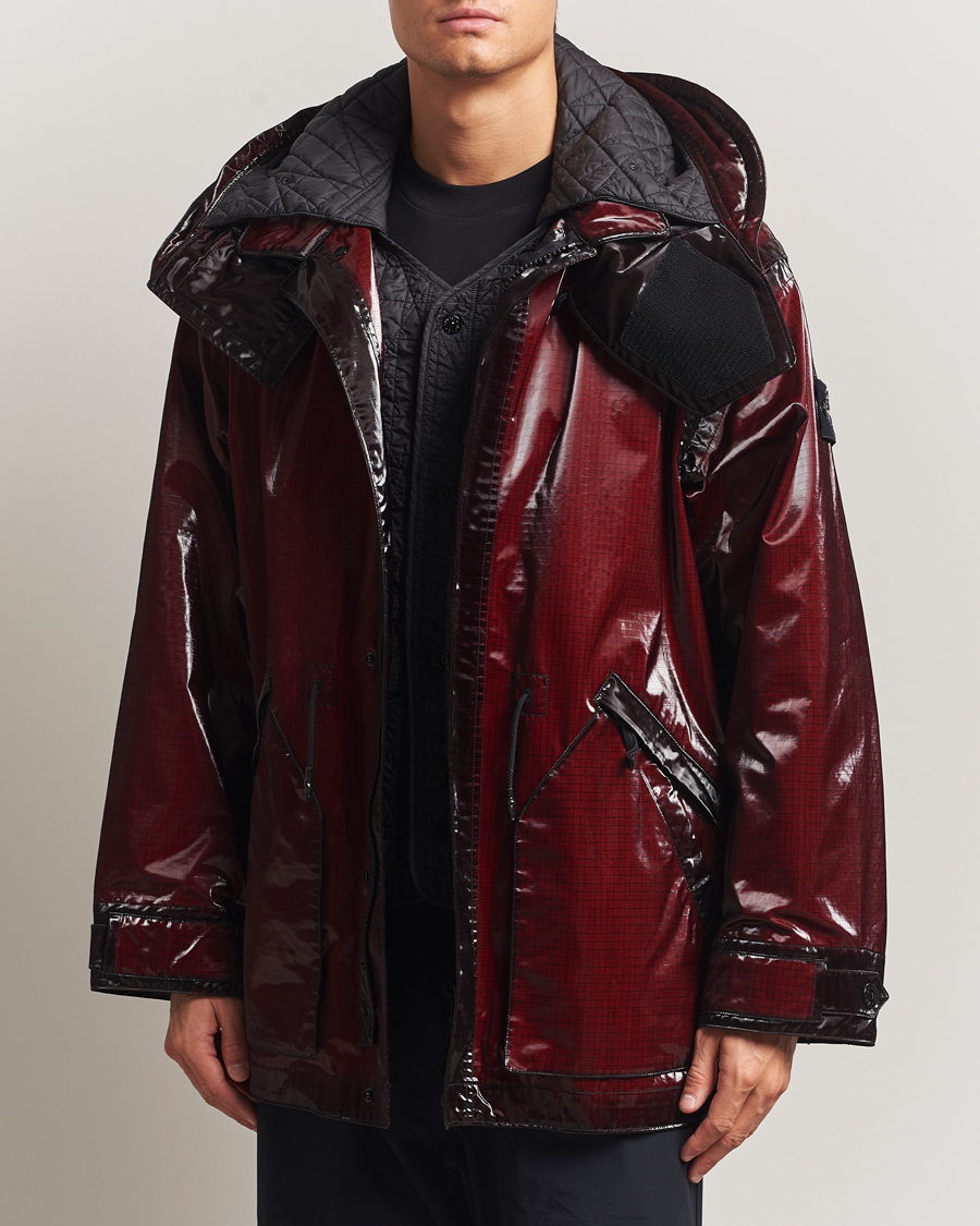 Uomini | Giacche | Stone Island | Short Ripstop Detachable Inner Parka Burgundy