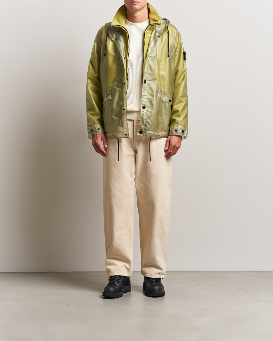 Uomini | Giacche | Stone Island | Translusent Cover Moleskin Short Parka Green