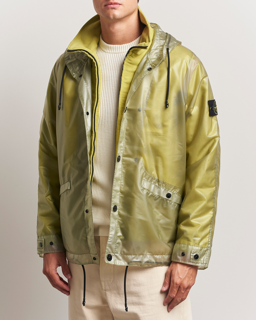 Uomini | Giacche | Stone Island | Translusent Cover Moleskin Short Parka Green