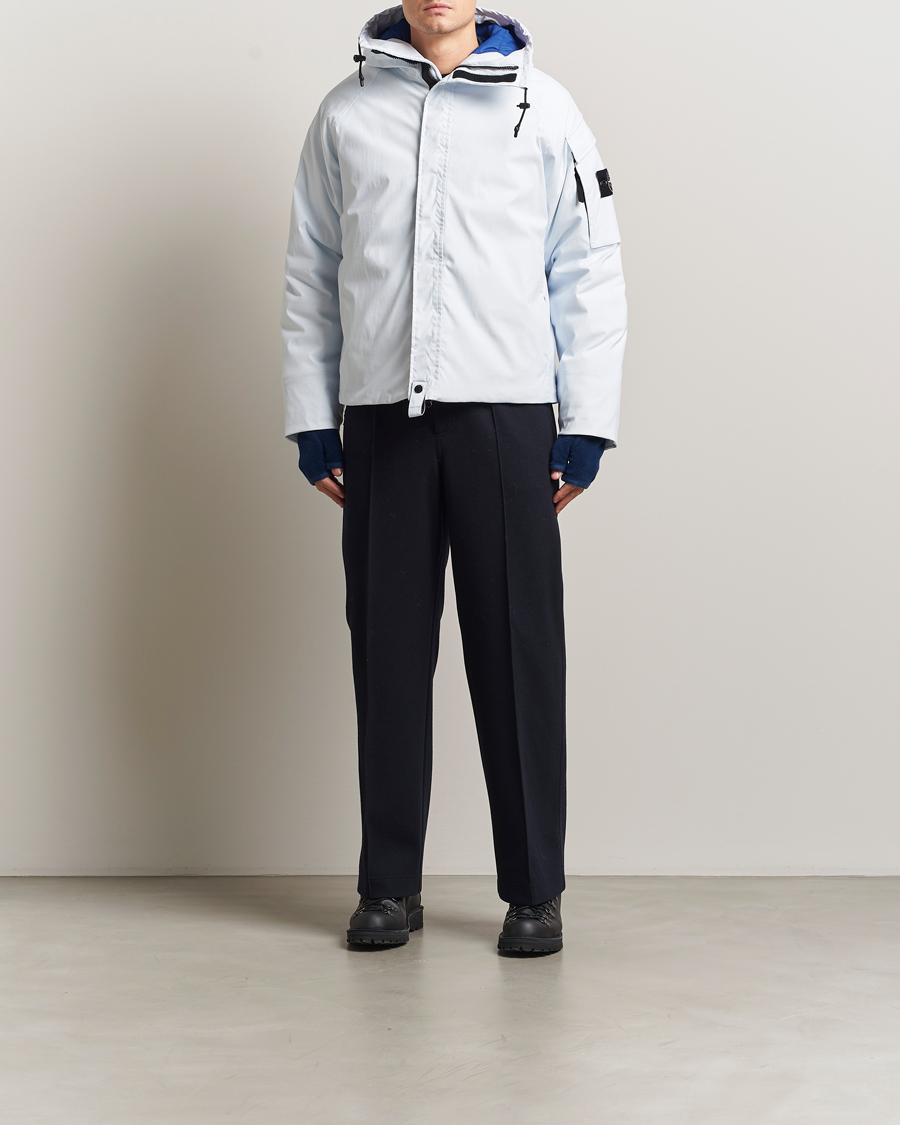 Uomini | Giacche | Stone Island | Short Parka Ice Jacket Sky Blue