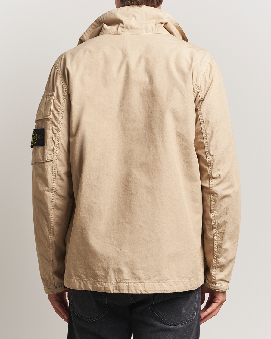 Uomini | Giacche | Stone Island | Canvas Weave Cotton Field Jacket Beige