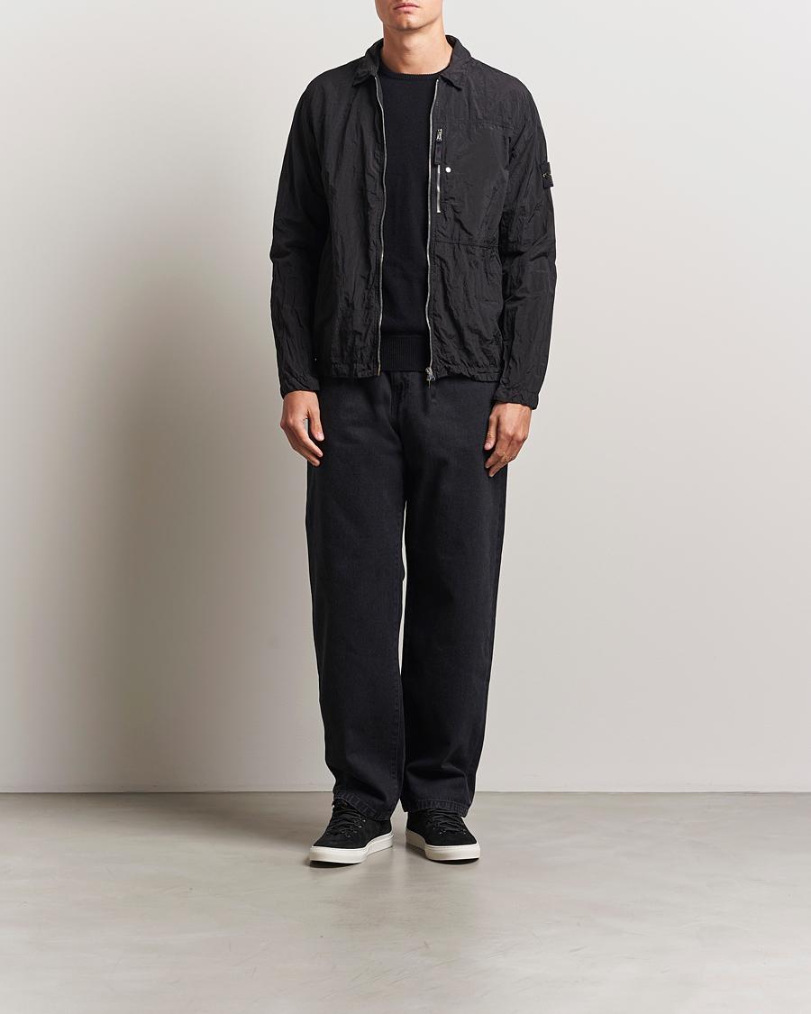Uomini | Camicie | Stone Island | Nylon Metal Zip Overshirt Black