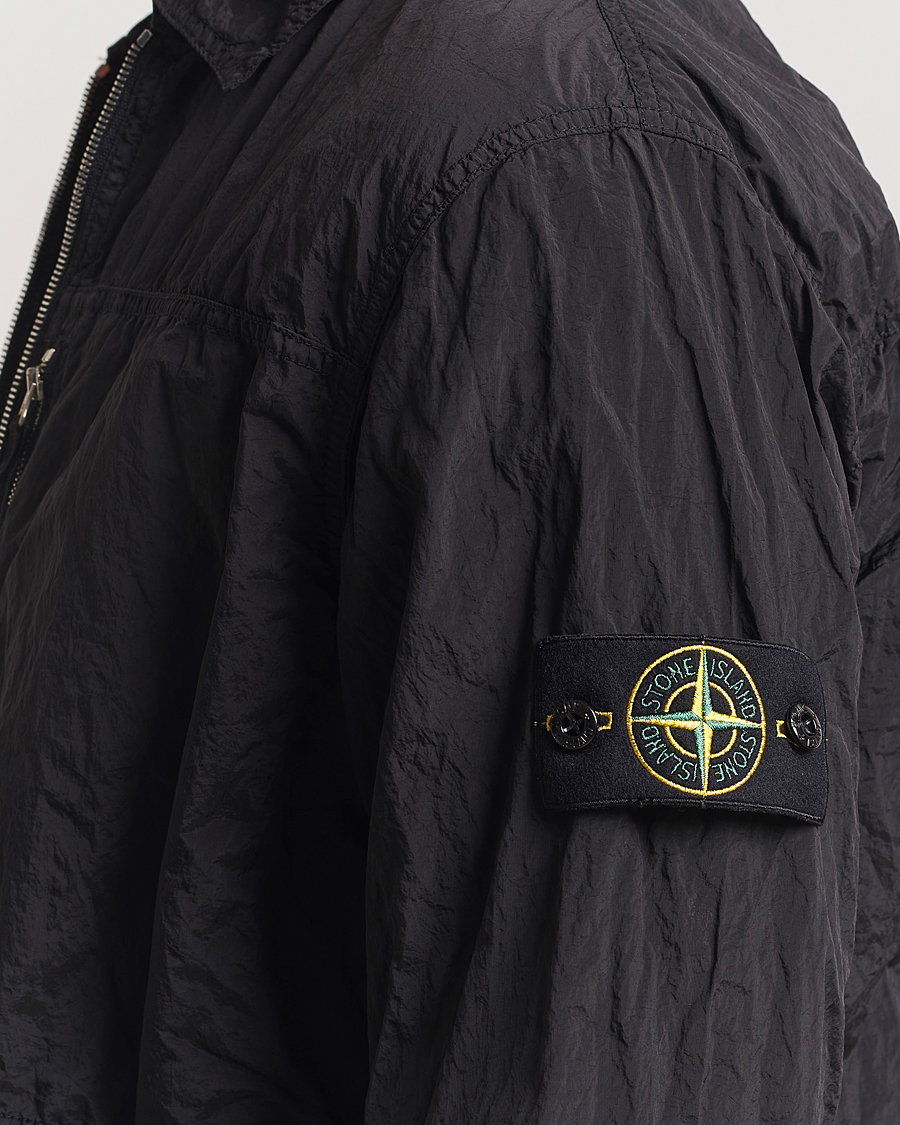 Uomini | Camicie | Stone Island | Nylon Metal Zip Overshirt Black