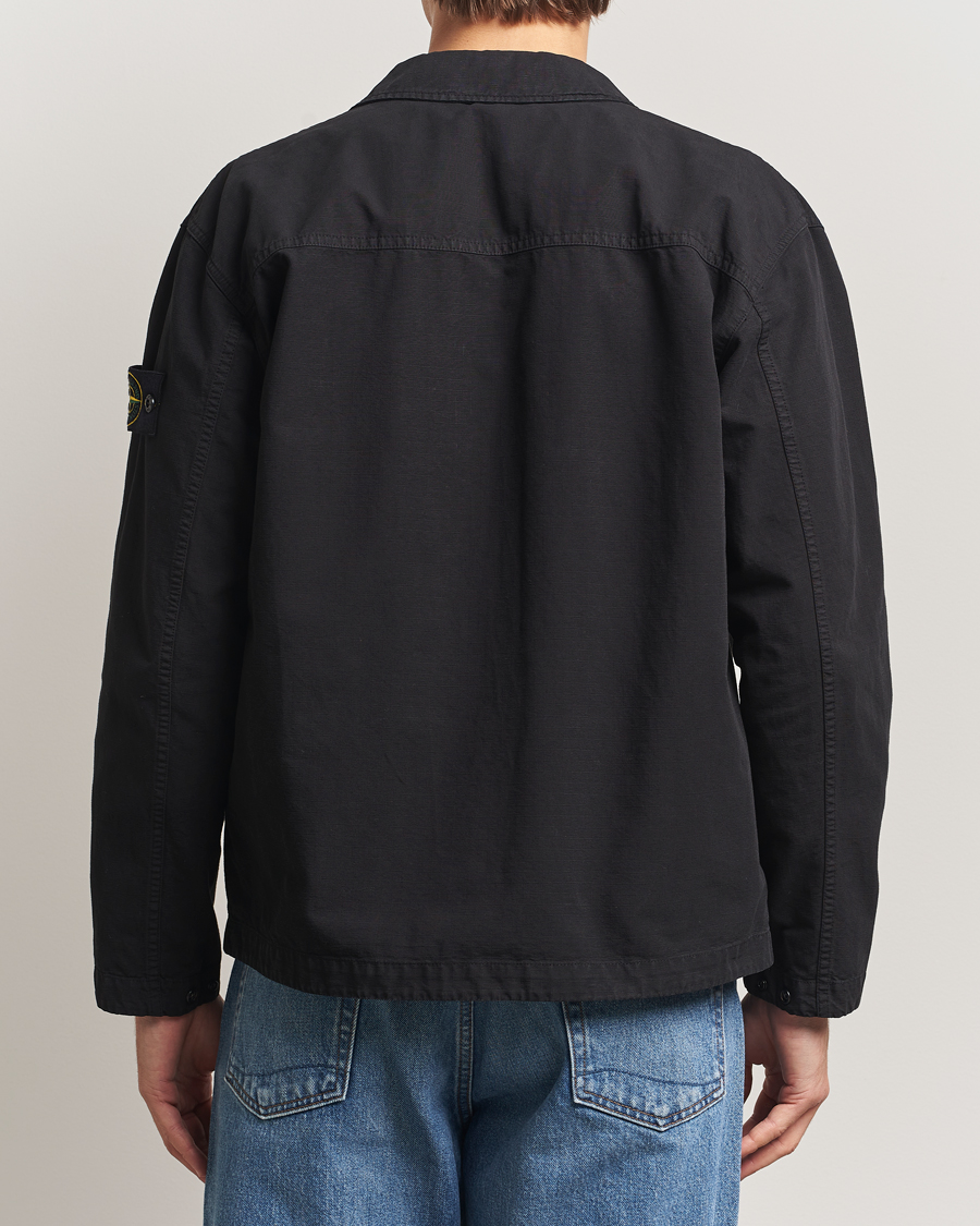 Uomini | Camicie | Stone Island | Organic Cotton Ripstop Overshirt Black