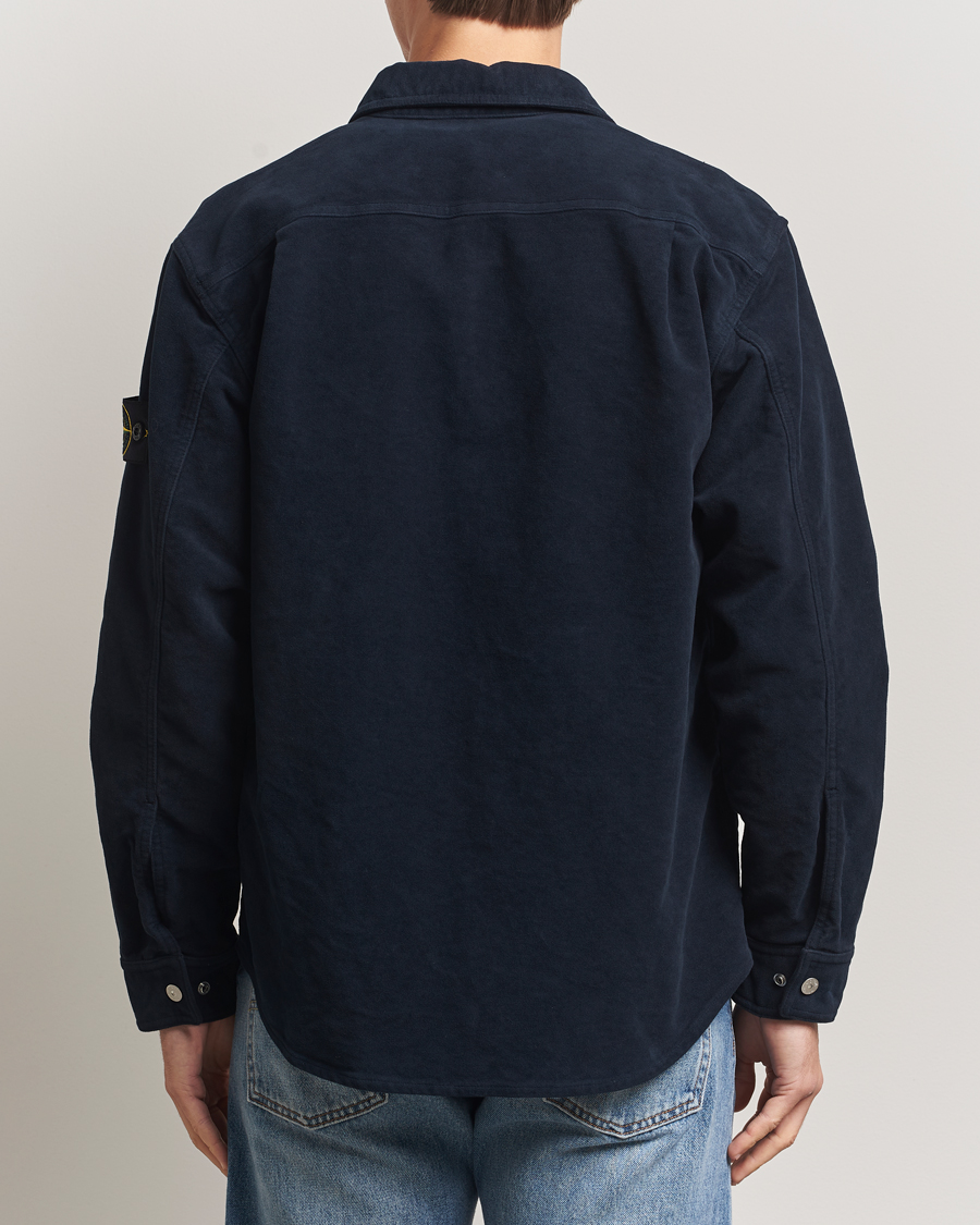 Uomini | Camicie | Stone Island | Cotton Moleskin Overshirt Navy