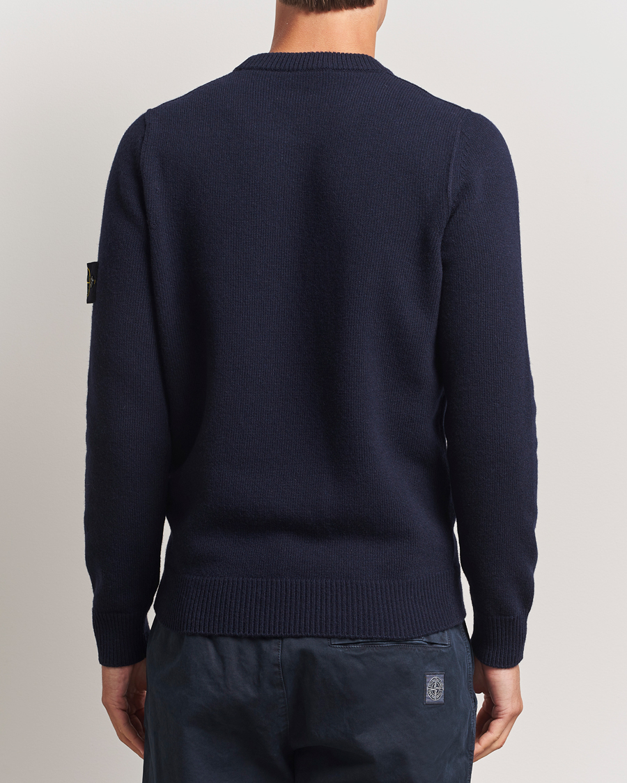 Uomini | Maglieria | Stone Island | Knitted Lambswool Crew Neck Navy